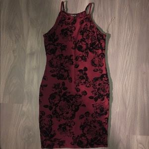 Velvet Rose Bodycon Dress
